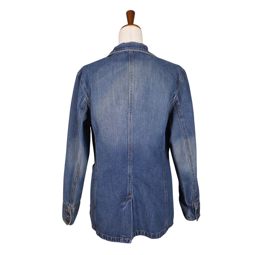 Vintage Faded Glory Denim Chore Coat Size XL Collared Pockets Retro 90s Y2K - Picture 6 of 11